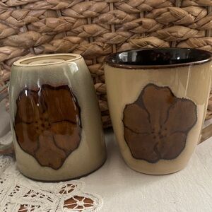 Pfaltzgraff Painted Poppies Ceramic Mugs Set of 2
